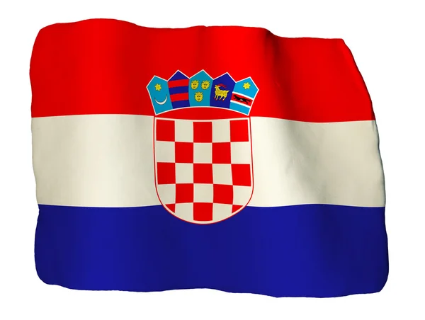 Chorvatsko vlajka jílu — Stock fotografie