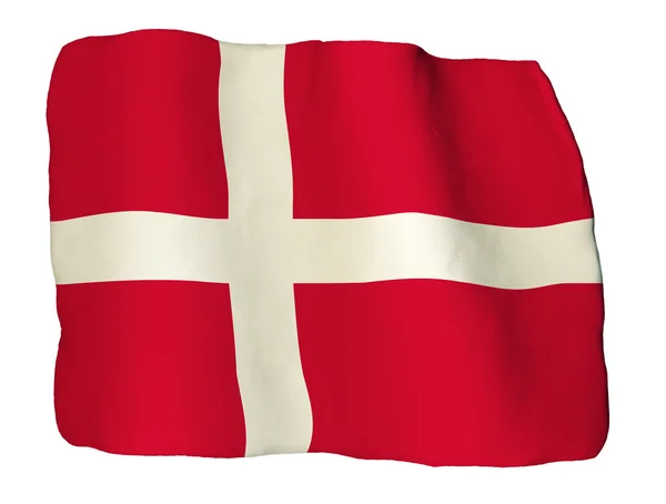 Flag of Denmark clay — Stock Photo, Image