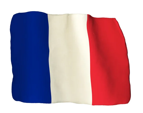 Σημαία της Γαλλίας από πηλό — Φωτογραφία Αρχείου