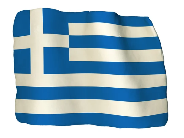 클레이의 그리스 국기 — 스톡 사진
