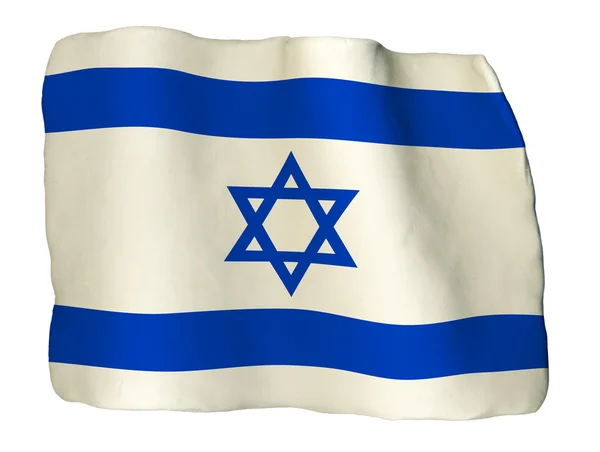 Israel flag of clay — Stock Photo, Image