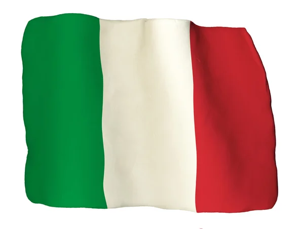 Italie drapeau d'argile — Photo