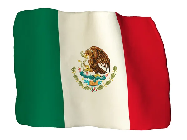 Mexican flag of clay — Stockfoto