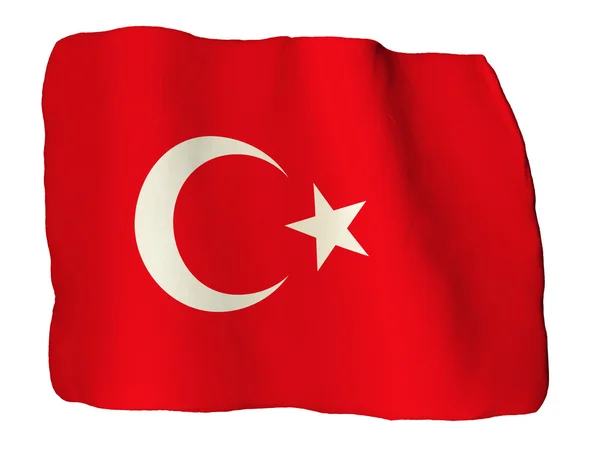 Turecko vlajka jílu — Stock fotografie