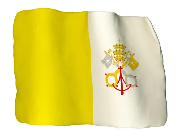Vatikanstatens flagga lera — Stockfoto