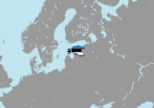 Karta över Estland — Stockfoto