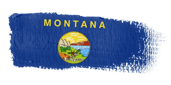 Pinselstrich Flagge montana — Stockfoto