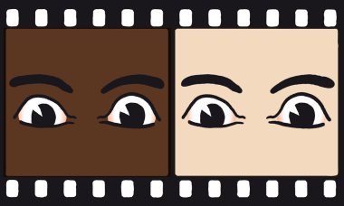 Eyes on film clipart