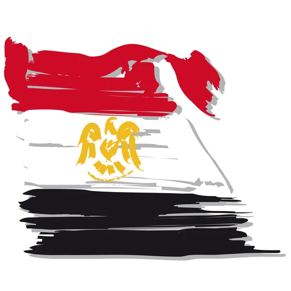 Croquis carte drapeau Egypte — Image vectorielle