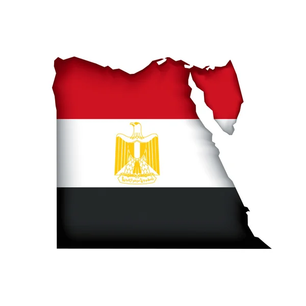 Harita Mısır bayrağı — Stok Vektör