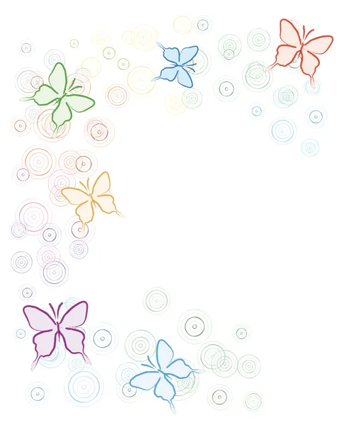 Fond avec des papillons — Image vectorielle