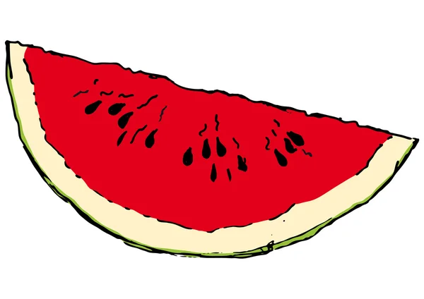 Tranche de pastèque — Image vectorielle