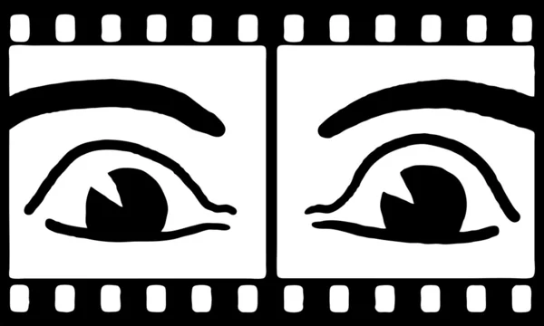 Ojos en la película — Archivo Imágenes Vectoriales