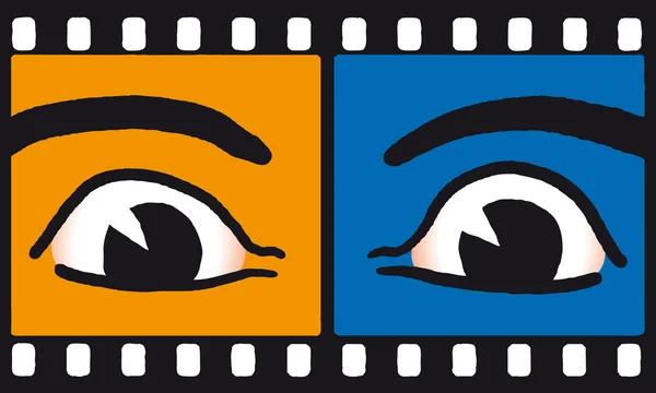 Τα μάτια στην ταινία — Διανυσματικό Αρχείο