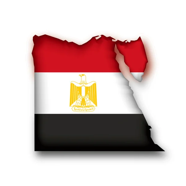 Kaart markeren Egypte — Stockvector