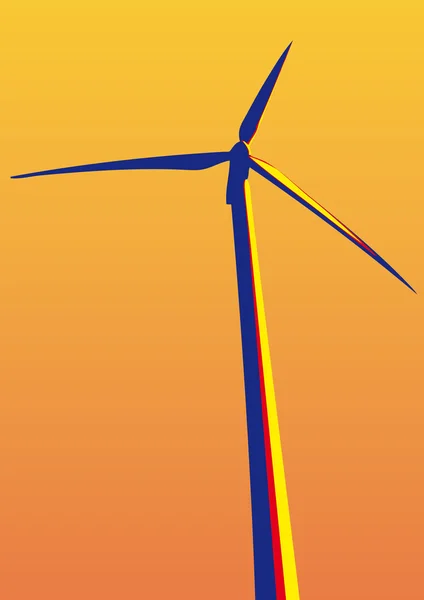 Windkraftanlage — Stockvektor