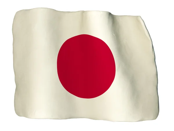 Japanische Flagge aus Ton — Stockfoto