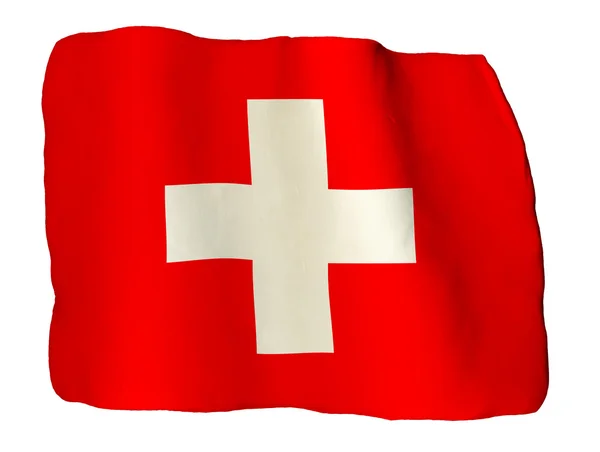 Swiss flag of clay — Stock Photo, Image