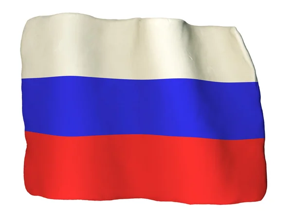 Rusland vlag van klei — Stockfoto