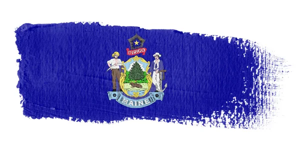 Bandera de pincelada Maine —  Fotos de Stock