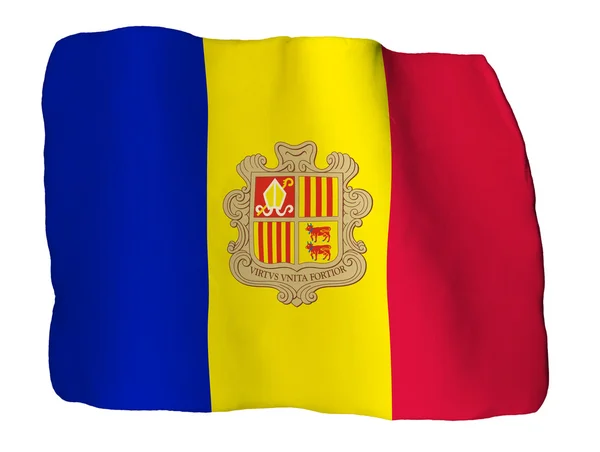 Andorra flag of clay — Stock Photo, Image