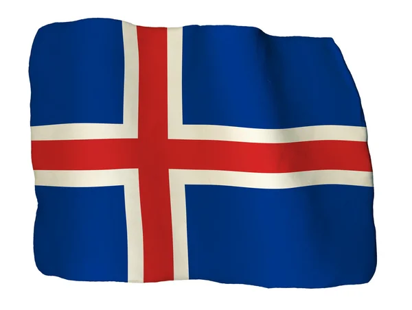 Isländische Flagge aus Ton — Stockfoto