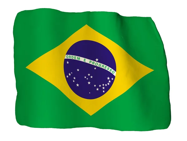 Прапор Бразилії з глини — стокове фото