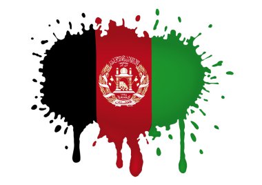 Afghanistan flag sketches clipart