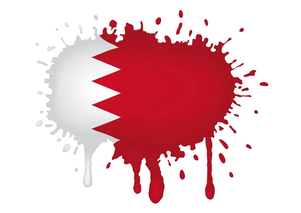 Bahrain sketch flag — Stock Vector