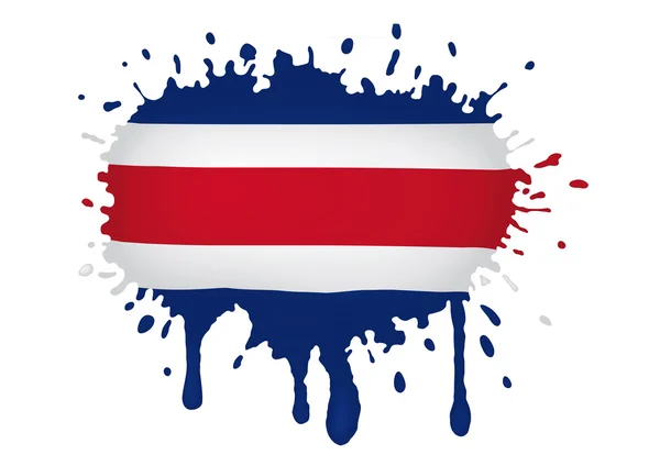 Costa Rica bandiera schizzo — Vettoriale Stock