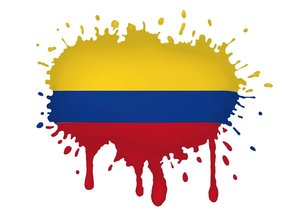 Colombia bandiera schizzo — Vettoriale Stock
