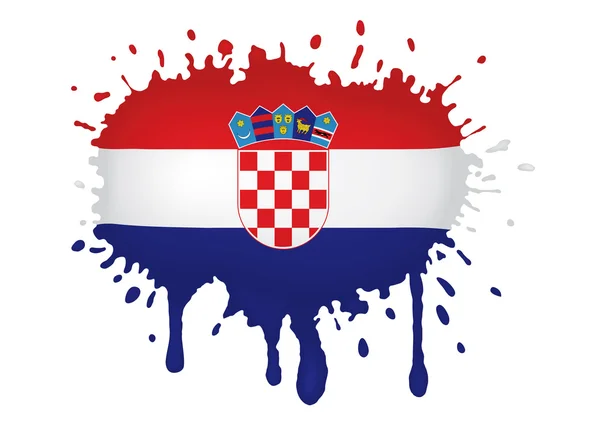 Skizzen der kroatischen Flagge — Stockvektor