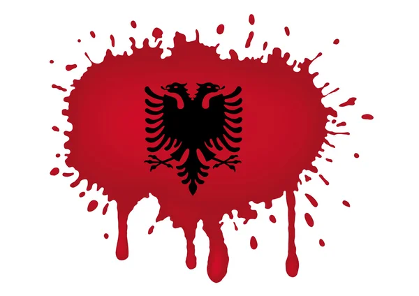 अल्बानिया ध्वज स्केच — स्टॉक वेक्टर