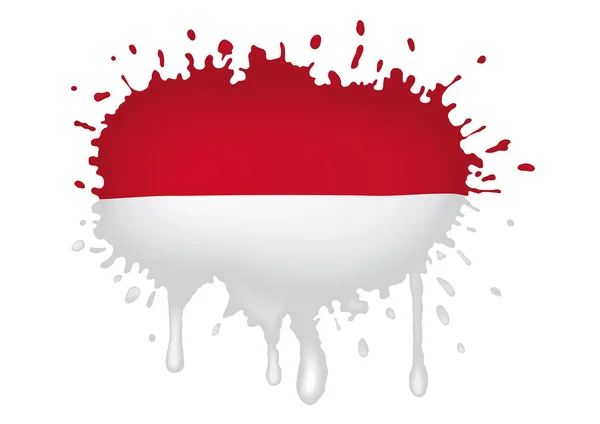 Indonesien skiss flagga — Stock vektor