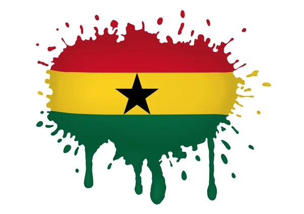 Ghana skiss flagga — Stock vektor