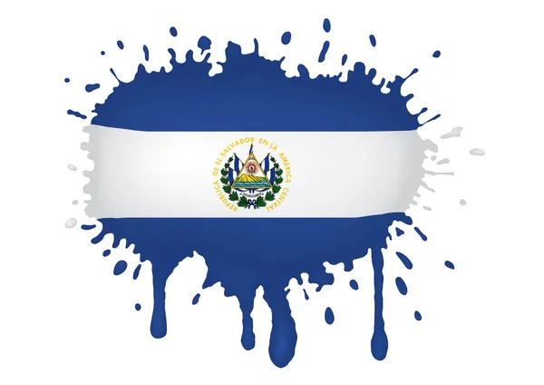 Salvadorská vlajka skici — Stockový vektor