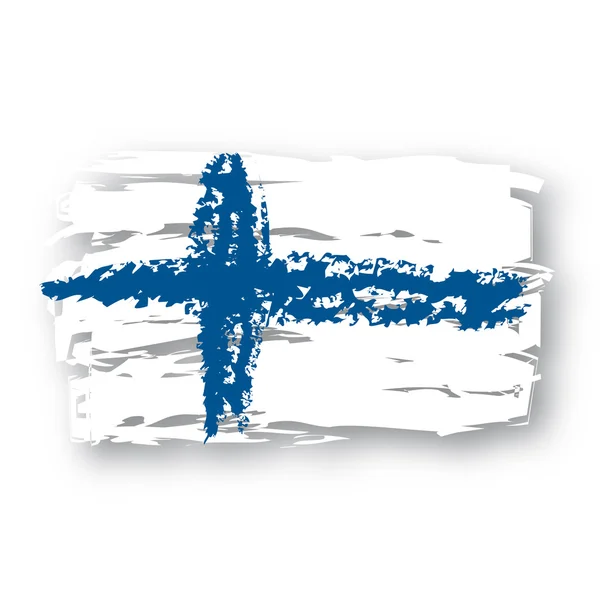 Bandeira Finlândia — Vetor de Stock