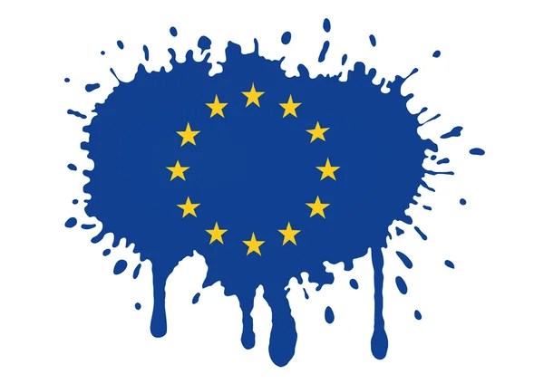 Europa schizzi bandiera — Vettoriale Stock