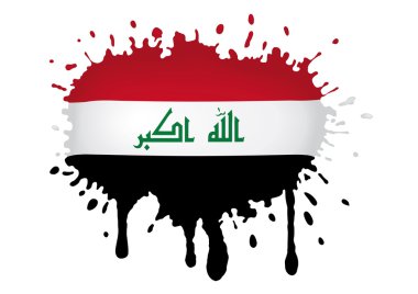 Iraq sketch flag clipart