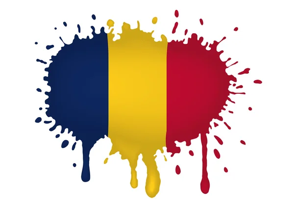 Tsjaad schets vlag — Stockvector