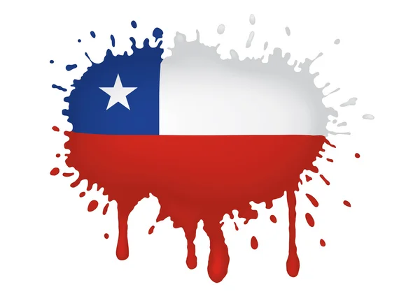 Şili bayrağı skeçler — Stok Vektör