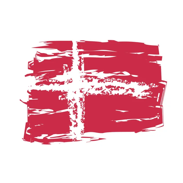 Bandiera Danimarca — Vettoriale Stock