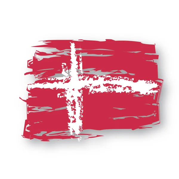 Bandiera Danimarca — Vettoriale Stock