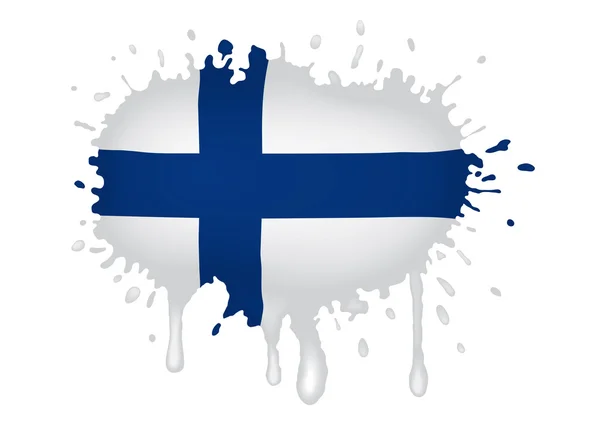 Bandera de Finlandia scketch — Archivo Imágenes Vectoriales