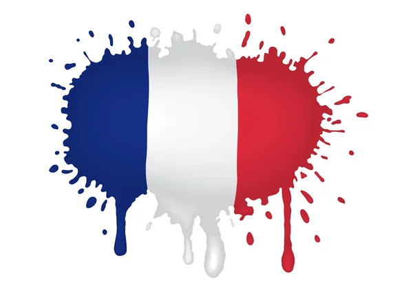 França bandeira scketch — Vetor de Stock
