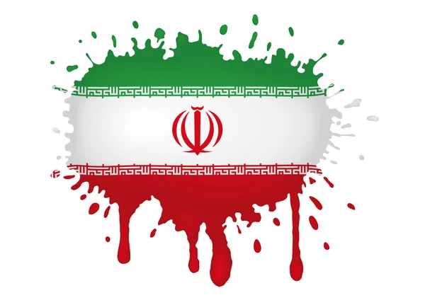 İran bayrağı skeçler — Stok Vektör