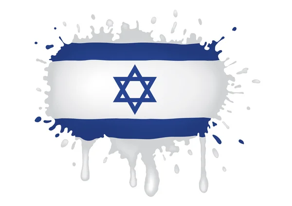 Israel bandeira scketch — Vetor de Stock