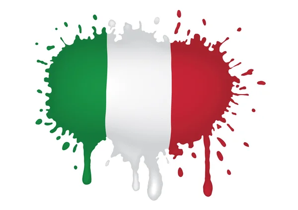 Italiensk flagg scketch — Stock vektor