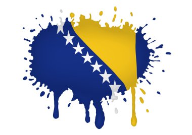 Bosnia and Herzegovina flag sketches clipart