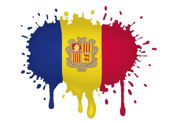 Andorra bayrağı skeçler — Stok Vektör